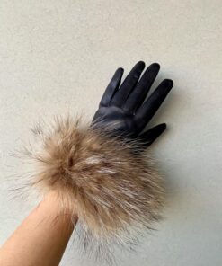 Handsker Sort Raccoon Pels